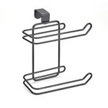 Étagère de cuisine murale en métal noir 20x16,5xH11cm