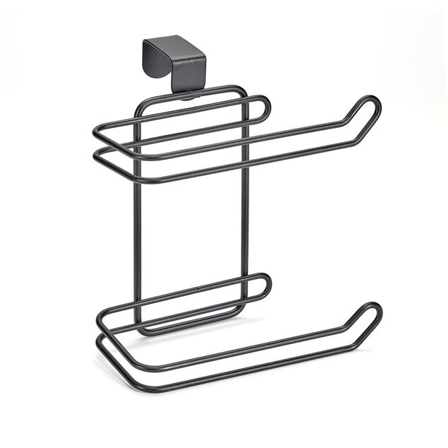 Étagère de cuisine murale en métal noir 20x16,5xH11cm