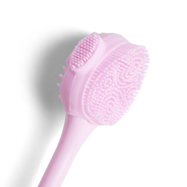 Brosse et spatule pour visage 2en1 rose