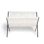 Range magazine coton blanc et métal 35,5x25x25cm