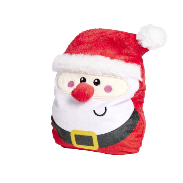 Bouillote Père Noël rouge et blanc 15,5x16,5cm