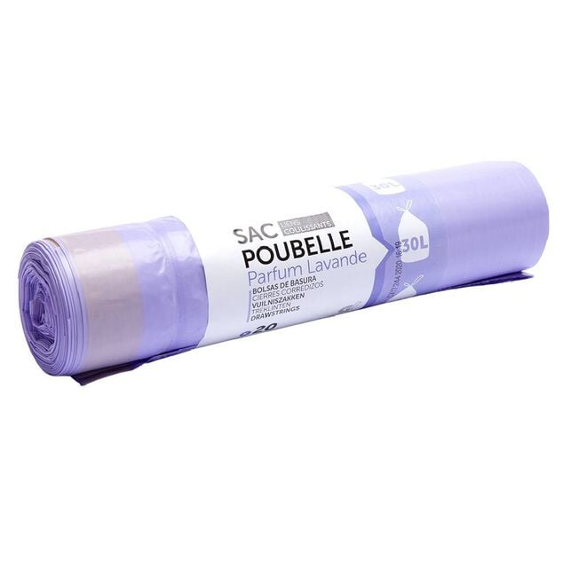 Sac poubelle 30l x20 lavande