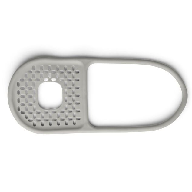 Égouttoir pour évier à suspendre caoutchouc gris 11x26,5cm