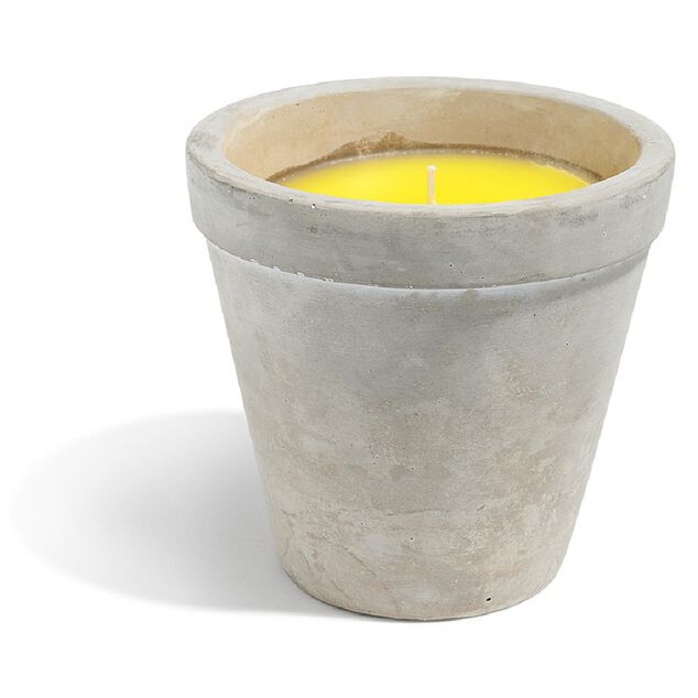 Bougie citronnelle pot ciment &Oslash;15xH14cm