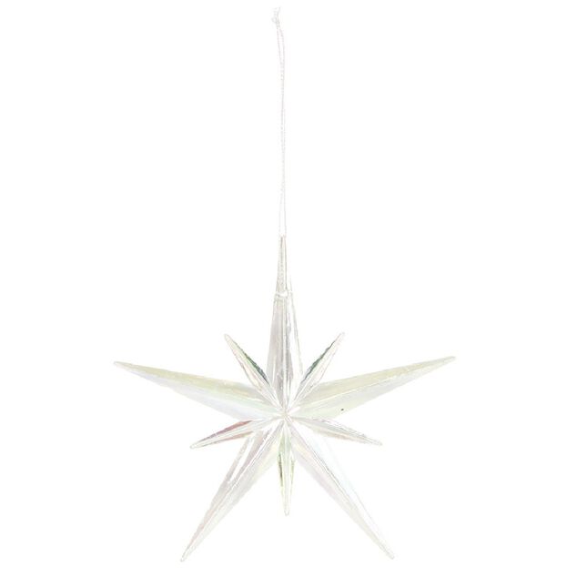 Suspension Étoile de Noël en acrylique iridescent