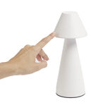 Lampe de table Conni USB tactile blanche Ø9,5xH22,5cm
