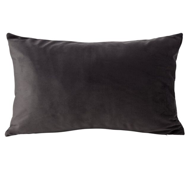 Housse de coussin velours 30x50cm gris