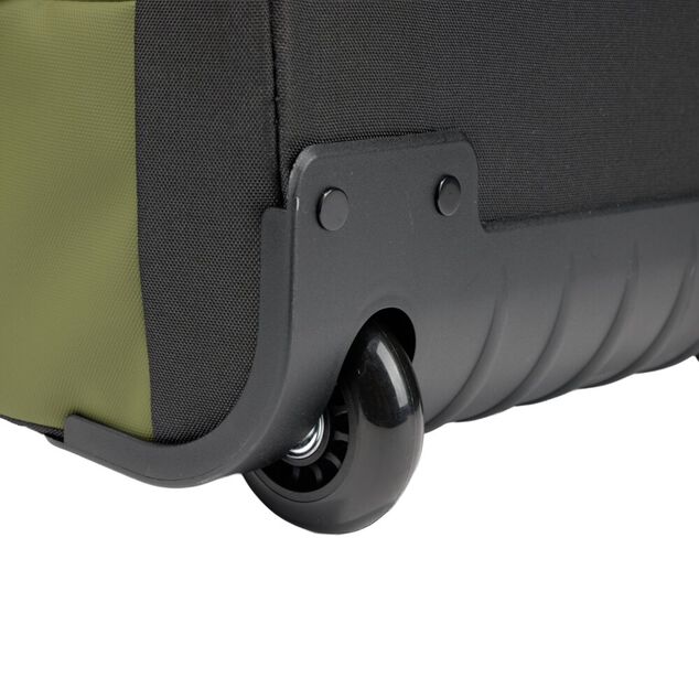 Valise souple 32L taille cabine 2 roues textile vert kaki 30,5x21xH53cm