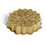 Moule à gâteau silicone doré forme flocon de neige Ø30cm