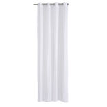 Voilage 8 oeillets imprim&eacute; zig zag blanc