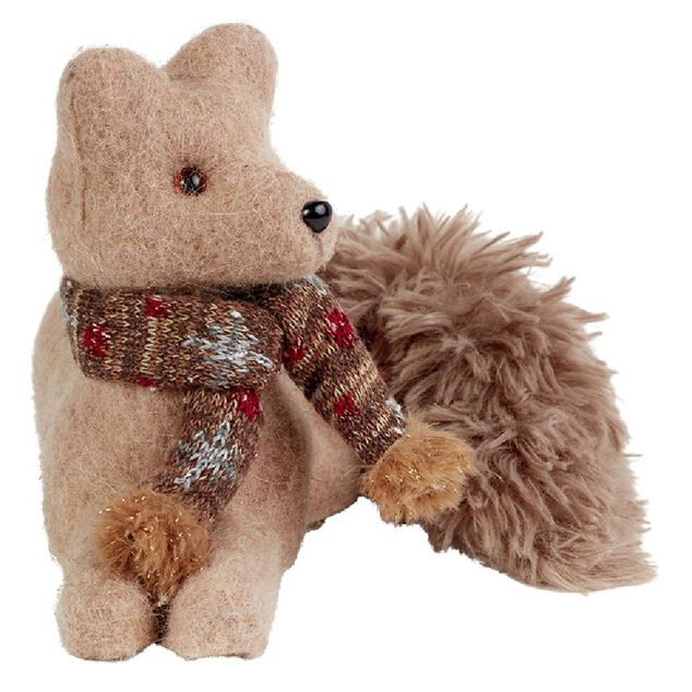 Renard décoration à poser marron