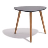 Bout de canapé table basse Joseph gris anthracite pieds pin Ø48xH42 cm