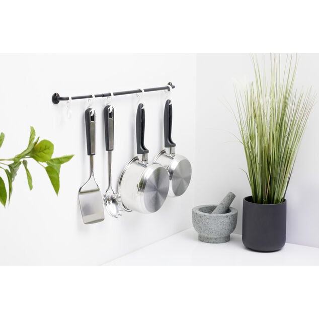 Crochet de suspension forme 8 plastique blanc 4 pi&egrave;ces 3x6,5cm