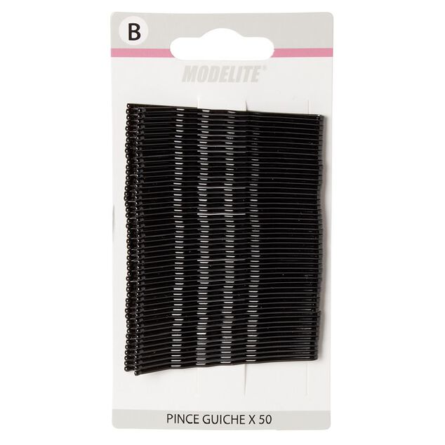 Pince guiche m&eacute;tal noir L.6,5 cm x50