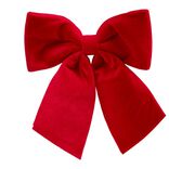 Noeud de Noël XL velours rouge à suspendre H. 40cm