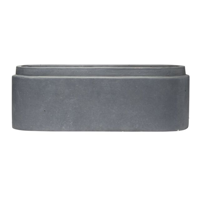 Jardini&egrave;re &agrave; poser fibre argile blanc 45x15xH15cm