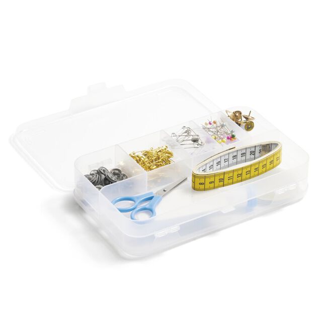 Boîte de rangement à compartiments pour loisirs créatifs 21,5x13xH5cm