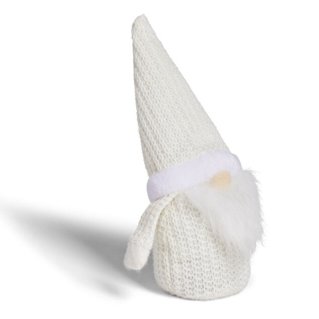 D&eacute;co &agrave; poser gnome blanc H25cm