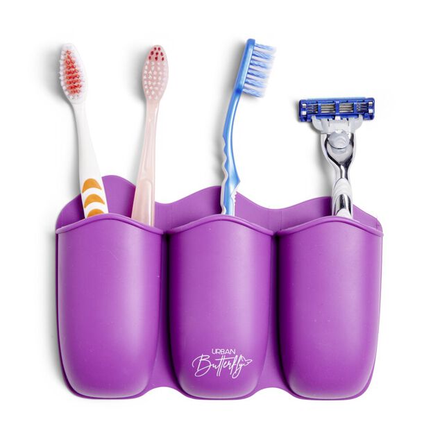 Organisateur 3 compartiments silicone violet