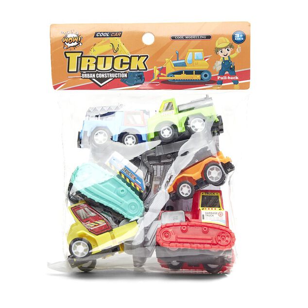 Lot de 6 jouets v&eacute;hicules de chantier