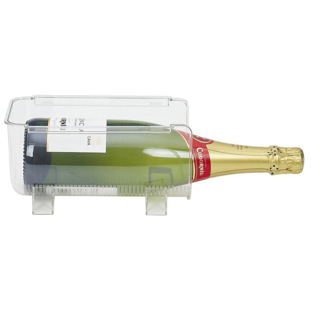 Bac porte-bouteille transparent pour frigo