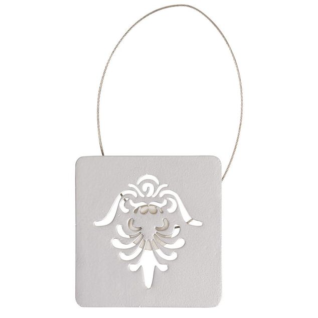 Embrasse aimantée carrée métal gris