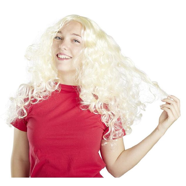 Perruque femme blonde boucl&eacute;e