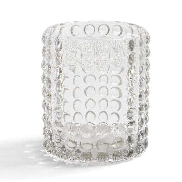 Bougeoir bubble gris Ø7,8cm