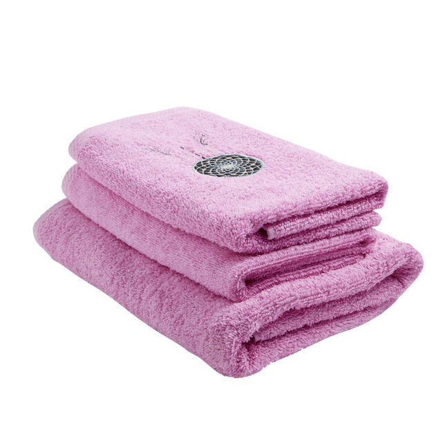 Ensemble de bain coton 2 serviettes 50x80cm et 1 drap de douche 70x130cm