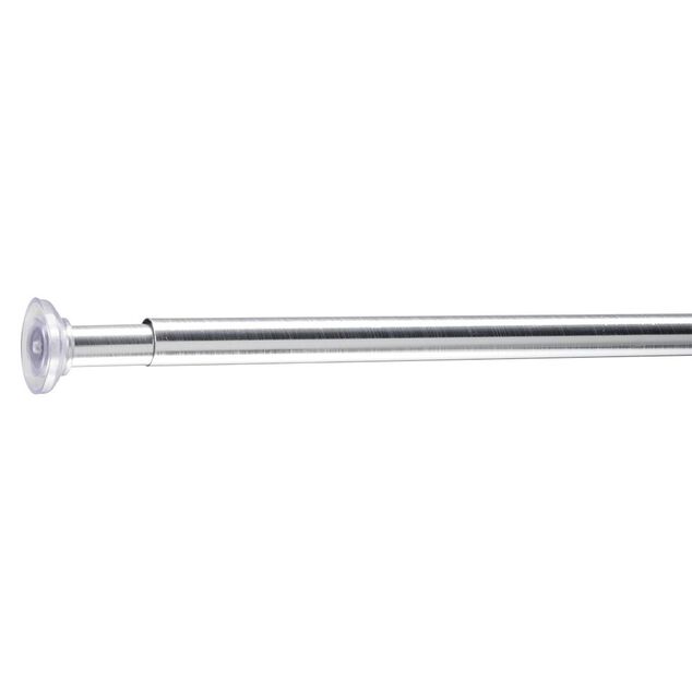 Tringle poussoir gris chromé L70-120cm