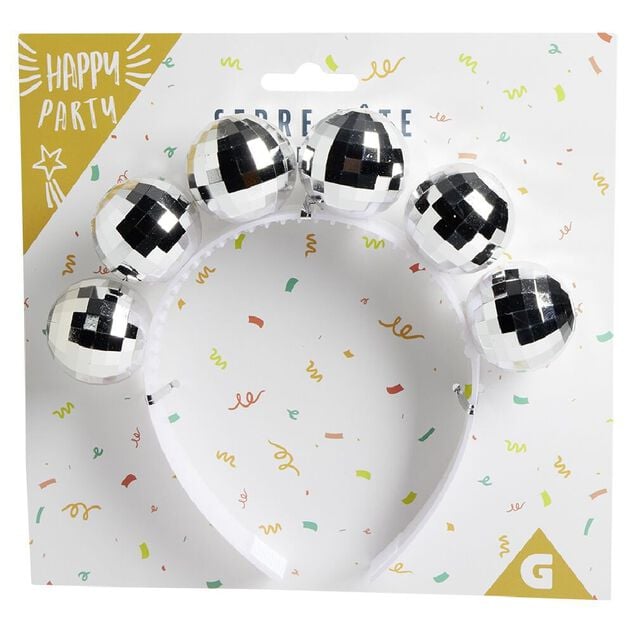 Serre-t&ecirc;te disco boule &agrave; facette