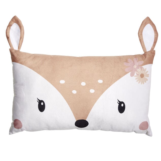 Coussin rectangulaire motif renard ou biche 30x50cm