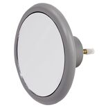 Pat&egrave;re murale ronde miroir contour gris &Oslash;12cm