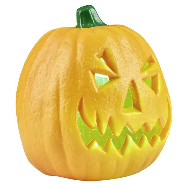 Lampe Halloween &agrave; LED forme citrouille orange &agrave; poser