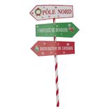 D&eacute;coration de No&euml;l pancarte direction (2 mod&egrave;les)