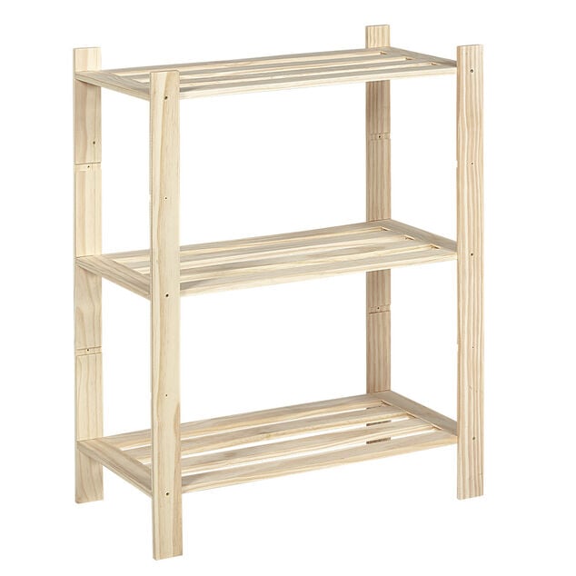 &Eacute;tag&egrave;re 3 niveaux en Pin massif