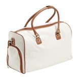 Sac de voyage canevas beige et marron 49x24xH31cm