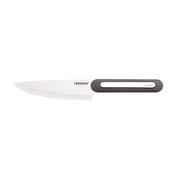 Couteau de cuisine en c&eacute;ramique manche silicone