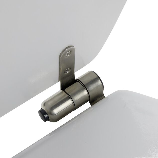 Abattant WC bois blanc motif granit déclipsable frein de chute taille universelle