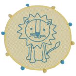 Tapis enfant rond imprim&eacute; lion &oslash;60 cm