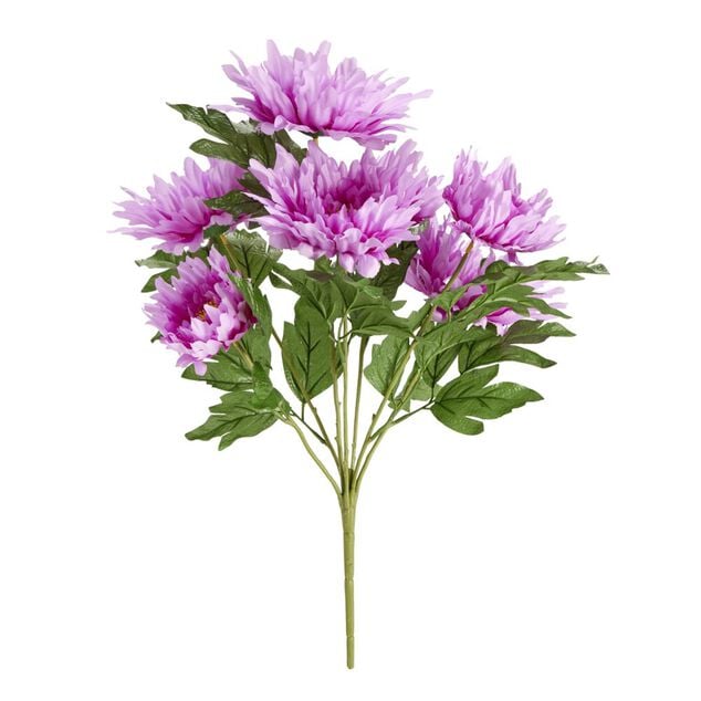 Fleur artificielle piquet pivoine violet 7 t&ecirc;tes