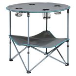 Table de camping pliable avec 4 porte-gobelets &Oslash;70xH.60 cm