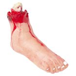 Faux pied sanglant en plastique