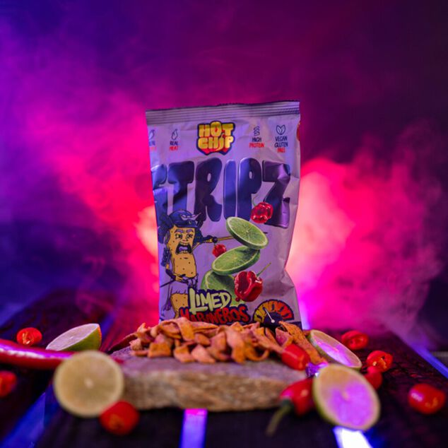 Chips piquantes Hot Chip saveur piment Habanero et citron vert 80gr