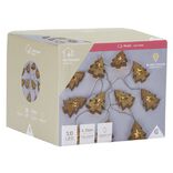 Guirlande électrique sapin en bois 10LED 1,35m d'éclairage blanc chaud