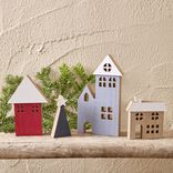 Maisonnette chalet village de no&euml;l en bois 4 pi&egrave;ces