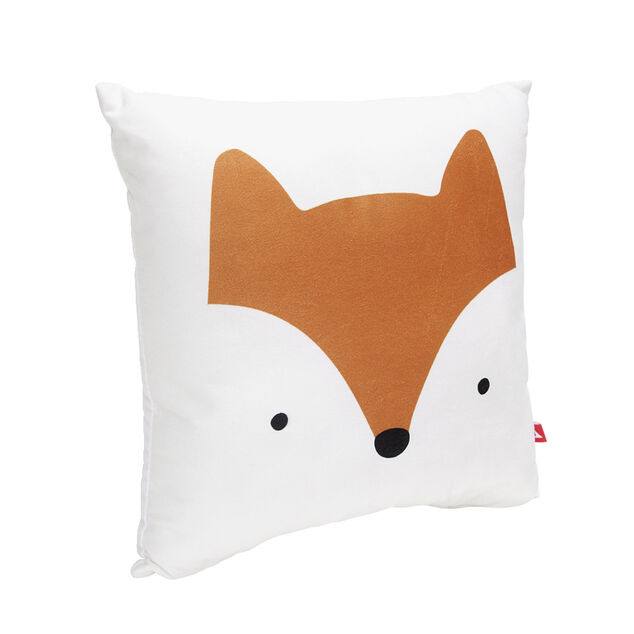 Coussin carr&eacute; motif renard ou biche 30x30cm