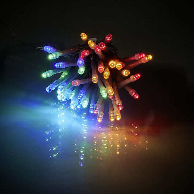 Guirlande &eacute;lectrique 50 LED solaire multicolore 4,9 m