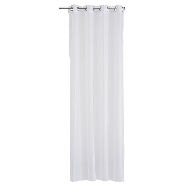 Voilage léger à oeillets uni blanc