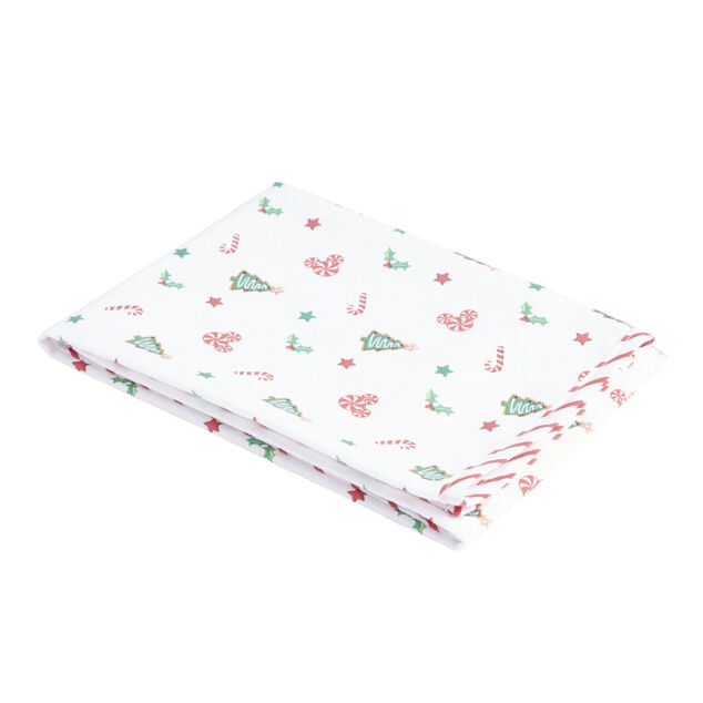 Torchon Disney Mickey rectangulaire blanc et rouge 50x70cm